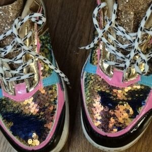 Fashion Nova Sequin Multicolor Sneakers